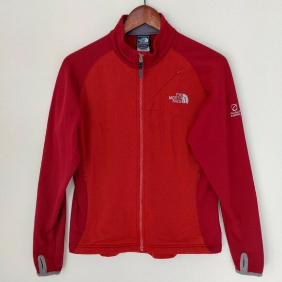 The North Face Flight Series Full Zip Jacket Medium Red Pockets Outdoor Hiking - Picture 1 of 9